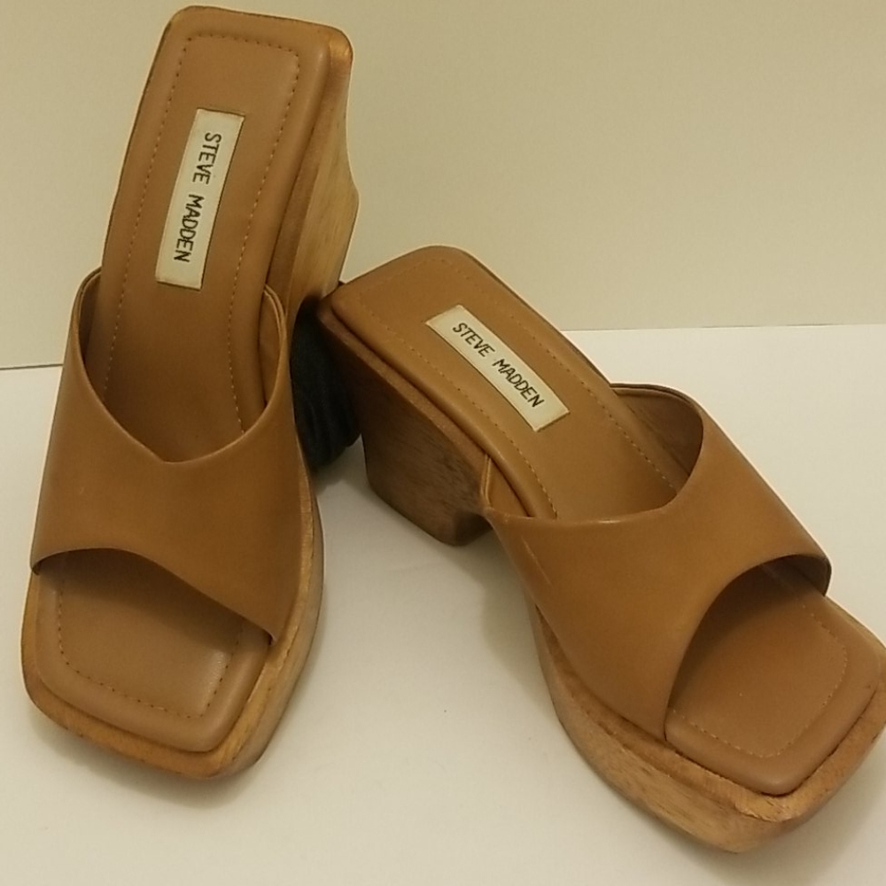 Steve Madden Carlie Mule Size 8 Tan